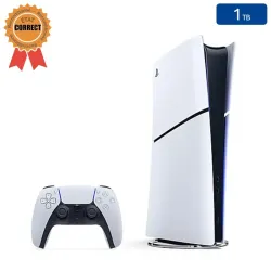 Playstation 5 SLIM Édition Numérique Blanche 1 To + 1 Manette (Reconditionnée : État Correct)