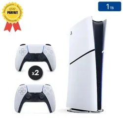 Playstation 5 SLIM Édition Numérique Blanche 1 To + 2 Manettes (Reconditionnée : Parfait État)