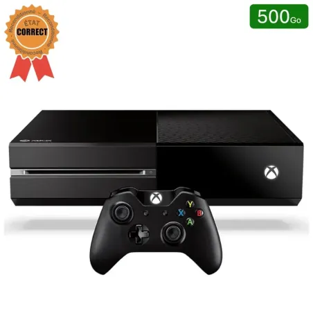 Xbox One Noire 500 Go + 1 Manette (Reconditionnée : État Correct)