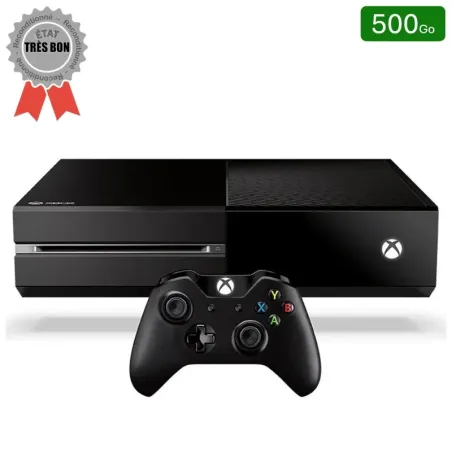 Xbox One Noire 500 Go + 1 Manette (Reconditionnée : Très Bon État)