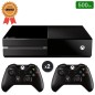 Xbox One Schwarz 500 GB + 2 Controller (Generalüberholt: Guter Zustand)