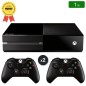 Xbox One Schwarz 1 TB + 2 Controller (Generalüberholt: Perfekter Zustand)