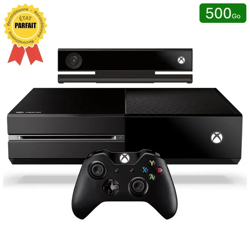 Xbox One Zwart 500 GB + 1 Controller + Kinect (Gereviseerd: Perfecte Staat)