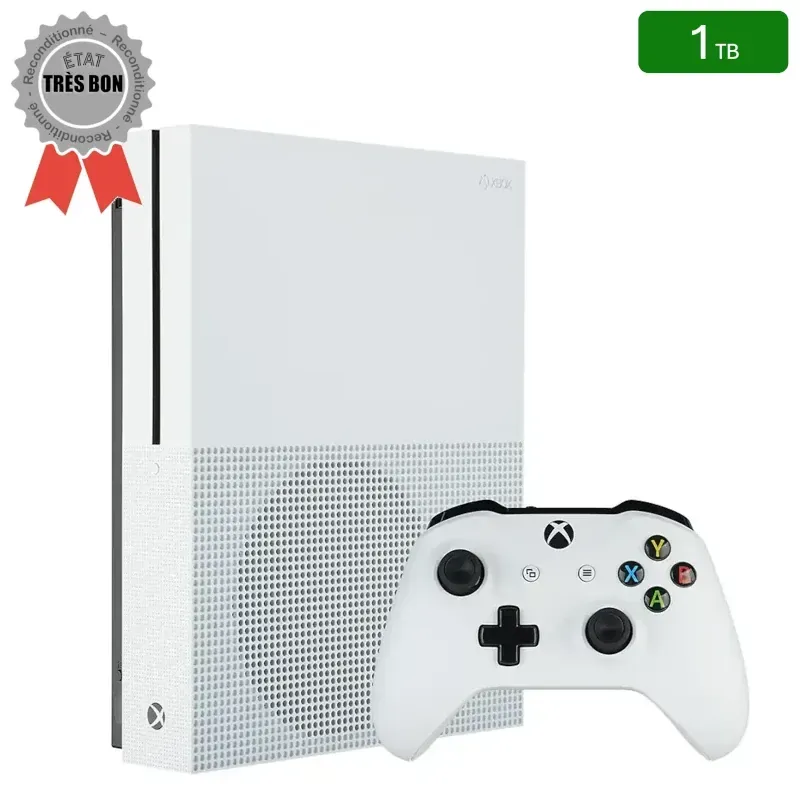 Xbox One S Wit 1TB + 1 Controller (Gereviseerd: Zeer Goede Staat)