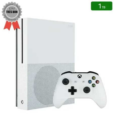Xbox One S Blanche 1 To + 1 Manette (Reconditionnée : Très Bon État)