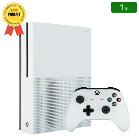 Xbox One S Blanche 1 To + 1 Manette (Reconditionnée : Parfait État)