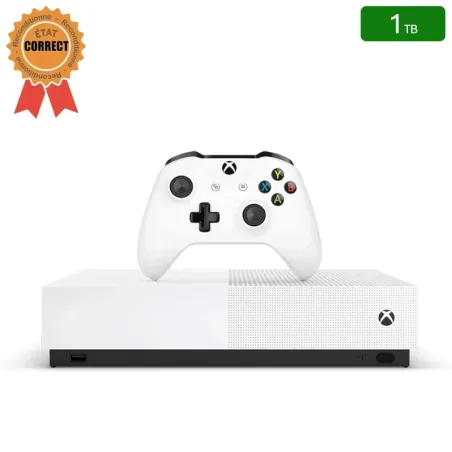 Xbox One S All Digital Blanche 1 To + 1 Manette (Reconditionnée : État Correct)