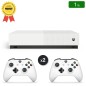 Xbox One S All Digital Blanche 1 To + 2 Manettes (Reconditionnée : Parfait État)