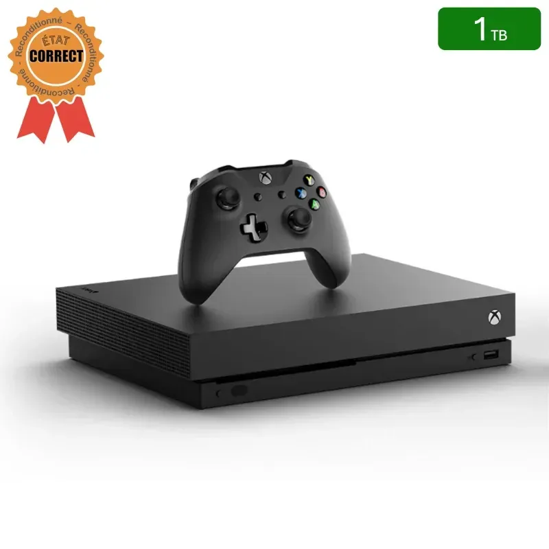 Xbox One X Black 1TB + 1 Controller (Refurbished: Good Condition)