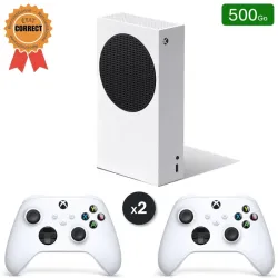 Xbox Series S Blanche 500 Go + 2 Manettes (Reconditionnée : État Correct)