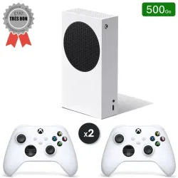 Xbox Series S Blanche 500 Go + 2 Manettes (Reconditionnée : Très Bon État)