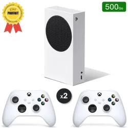 Xbox Series S Blanche 500 Go + 2 Manettes (Reconditionnée : Parfait État)