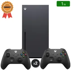 Xbox Series X 1 To + 2 Manettes (Reconditionnée : État Correct)