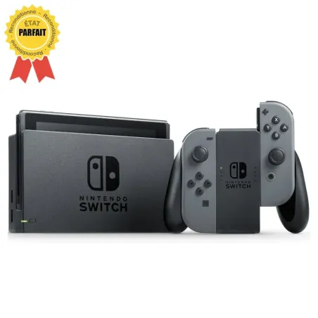 Nintendo Switch + Joy-Con Gris (Reconditionnée : Parfait État)