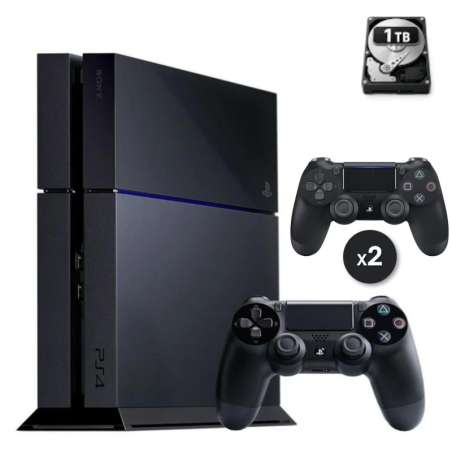 PS4 FAT 1 TB Nera 2 controller Ricondizionata