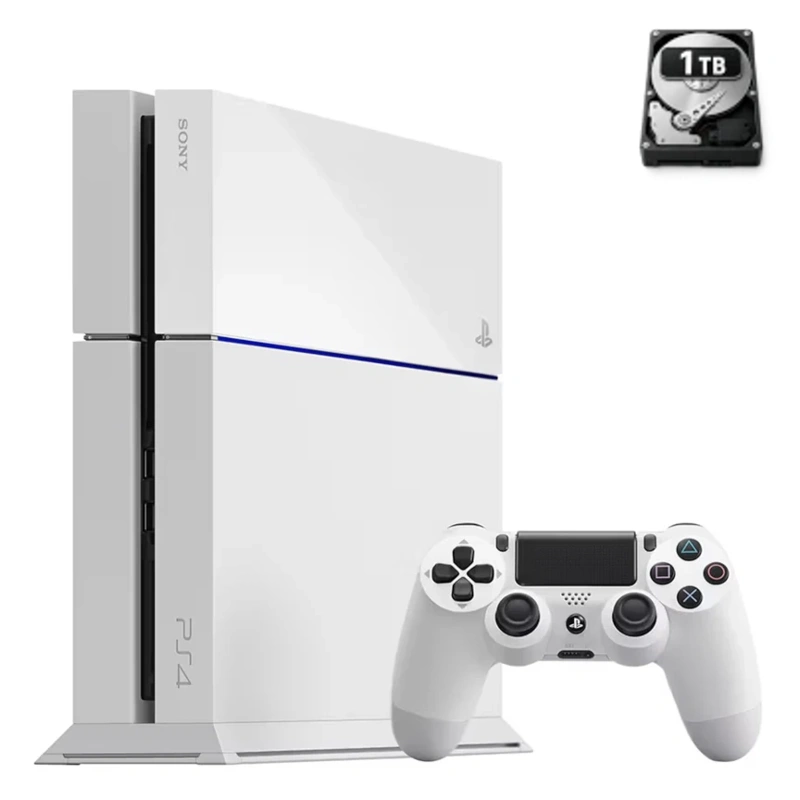 PlayStation 4 Wit 1 TB + 1 controller (Refurbished)