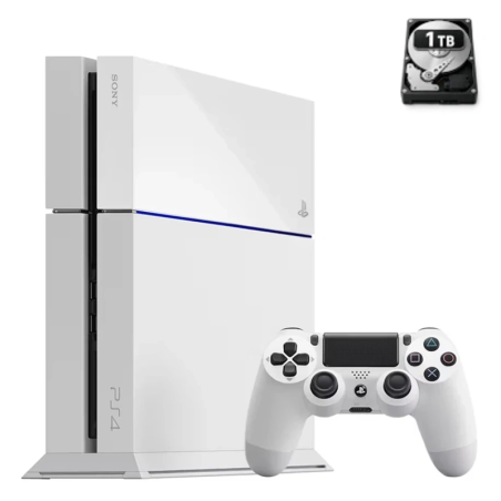 PlayStation 4 Wit 1 TB + 1 controller (Refurbished)