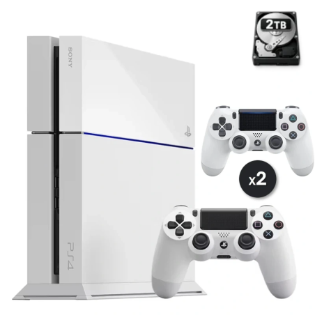 PS4 FAT 2 TB Bianca 2 controller Ricondizionata