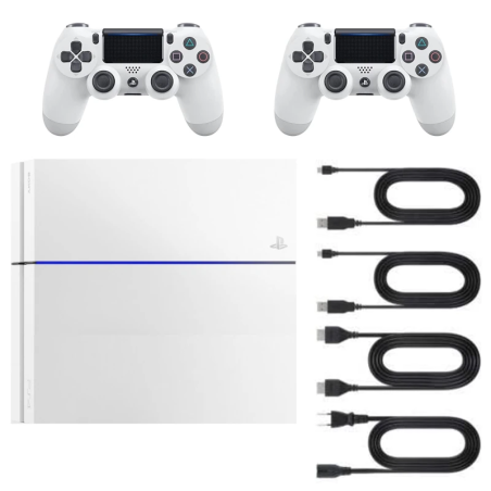 PlayStation 4 Weiß 500 GB + 2 Controller (Generalüberholt)
