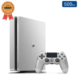 Playstation 4 SLIM Silver 500 Go + 1 Manette (Reconditionnée : État Correct)