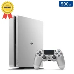 Playstation 4 SLIM Silver 500 Go + 1 Manette (Reconditionnée : Parfait État)