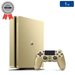 Playstation 4 SLIM Gold 1 To + 1 Manette (Reconditionnée : Très Bon État)