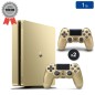 Playstation 4 SLIM Gold 1TB + 2 controllers (gereviseerd: zeer goede staat)
