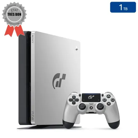 Playstation 4 SLIM Gran Turismo Sport 1 To + 1 Manette (Reconditionnée : Très Bon État)