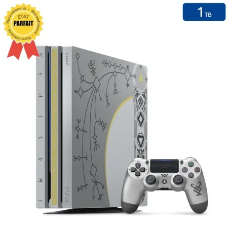 Playstation 4 PRO (Édition God of War) 1 To + 1 Manette (Reconditionnée : Parfait État)