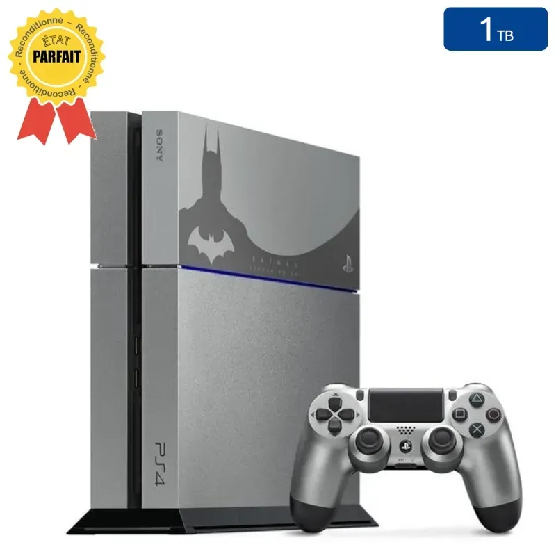 Playstation 4 (Édition Batman Arkham Knight) 1 To + 1 Manette (Reconditionnée : Parfait État)
