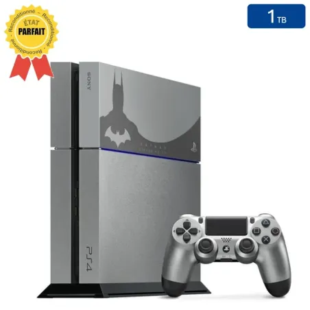 Playstation 4 (Édition Batman Arkham Knight) 1 To + 1 Manette (Reconditionnée : Parfait État)