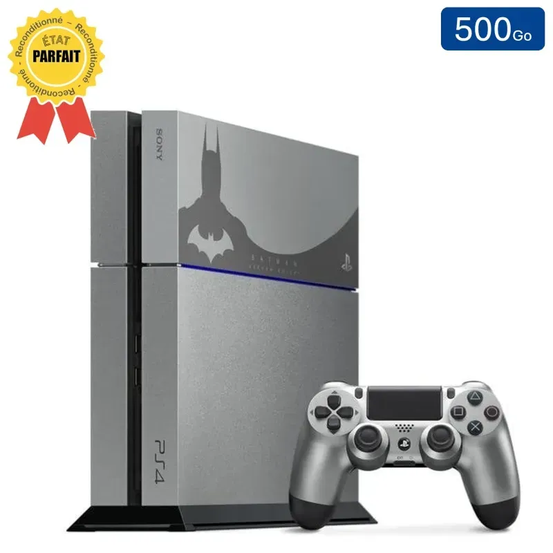 Playstation 4 (Édition Batman Arkham Knight) 500 Go + 1 Manette (Reconditionnée : Parfait État)