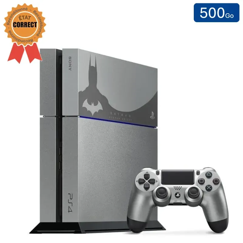 Playstation 4 (Édition Batman Arkham Knight) 500 Go + 1 Manette (Reconditionnée : État Correct)