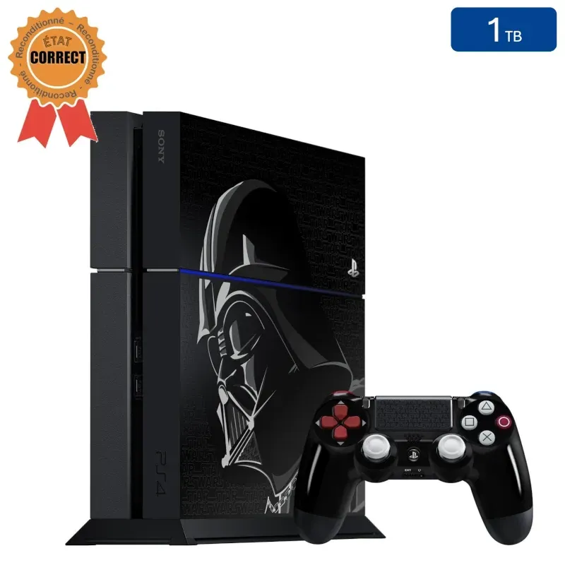 Playstation 4 (Édition StarWars Battlefront) 1 To + 1 Manette (Reconditionnée : État Correct)