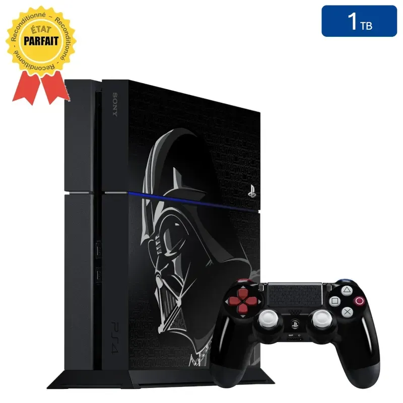 Playstation 4 (Édition StarWars Battlefront) 1 To + 1 Manette (Reconditionnée : Parfait État)