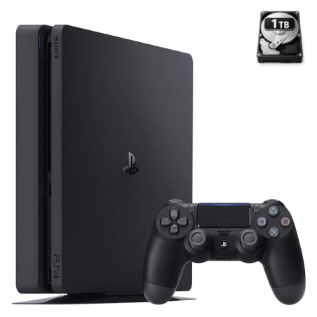 PS4 Slim 1 TB Nera 1 controller Ricondizionata