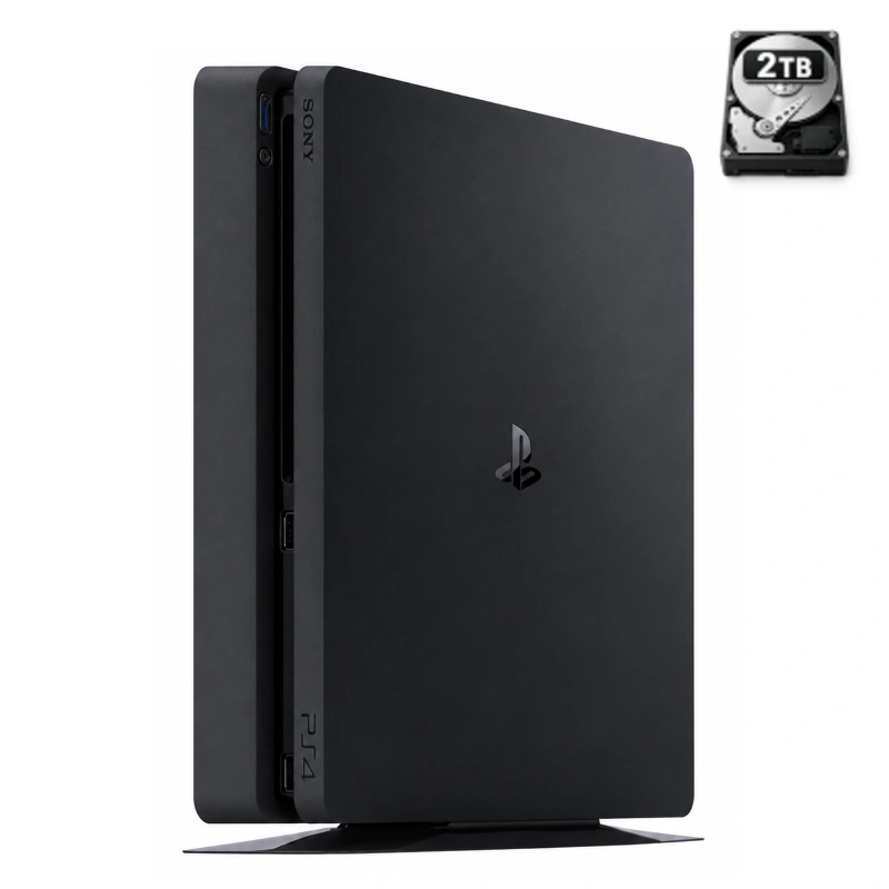 PlayStation 4 Slim Nera 2 TB senza controller (Ricondizionata)