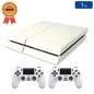 Playstation 4 Wit 1TB + 2 Controllers (Gereviseerd: Goede Staat)