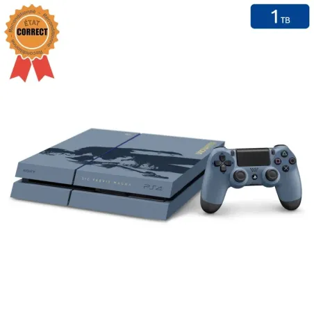 Playstation 4 (Édition Uncharted 4) 1 To + 1 Manette (Reconditionnée : État Correct)