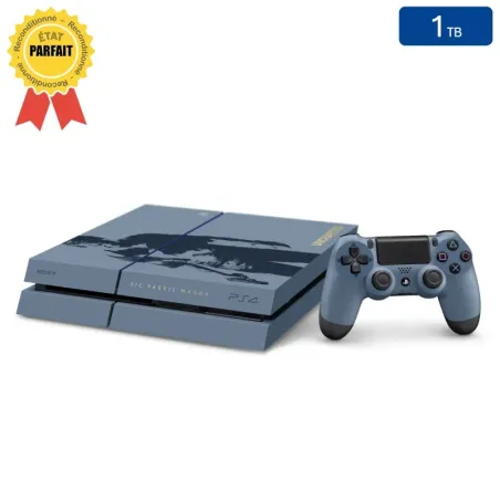 Playstation 4 (Édition Uncharted 4) 1 To + 1 Manette (Reconditionnée : Parfait État)
