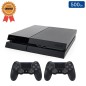 Playstation 4 Black 500 GB + 2 Controllers (Refurbished: Good Condition)