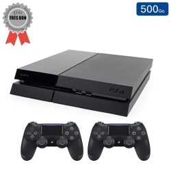 Playstation 4 FAT Noire 500 Go + 2 Manettes (Bon État)