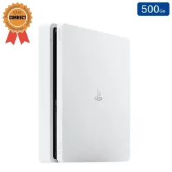 Playstation 4 Slim Blanche 500 Go sans manette (Reconditionné : État Correct)