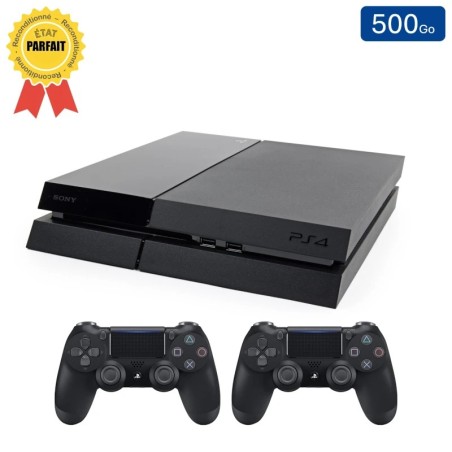 Playstation 4 FAT Noire 500 Go + 2 Manette (Parfait État)