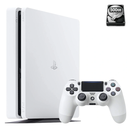 PS4 Slim 500 GB Wit 1 controller Refurbished