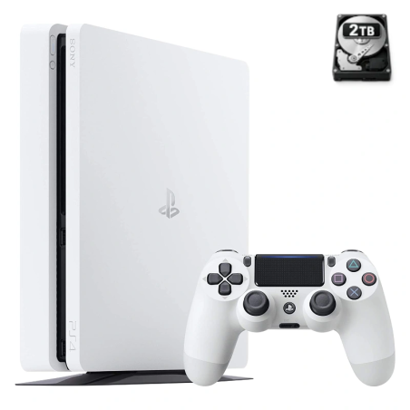 PlayStation 4 Slim Weiß 2 TB + 1 Controller (Generalüberholt)