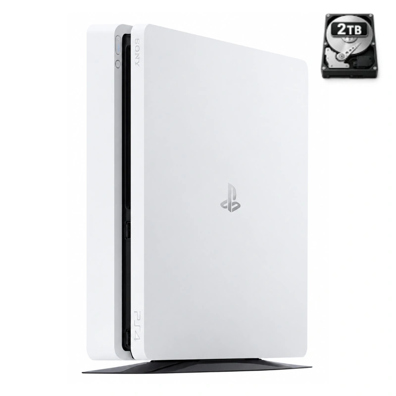 PlayStation 4 Slim White 2 TB without controller (Refurbished)