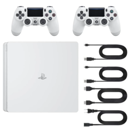 PlayStation 4 Slim Bianca 2 TB + 2 controller (Ricondizionata)