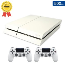 Playstation 4 FAT Blanche 500 Go + 2 Manettes (Parfait État)