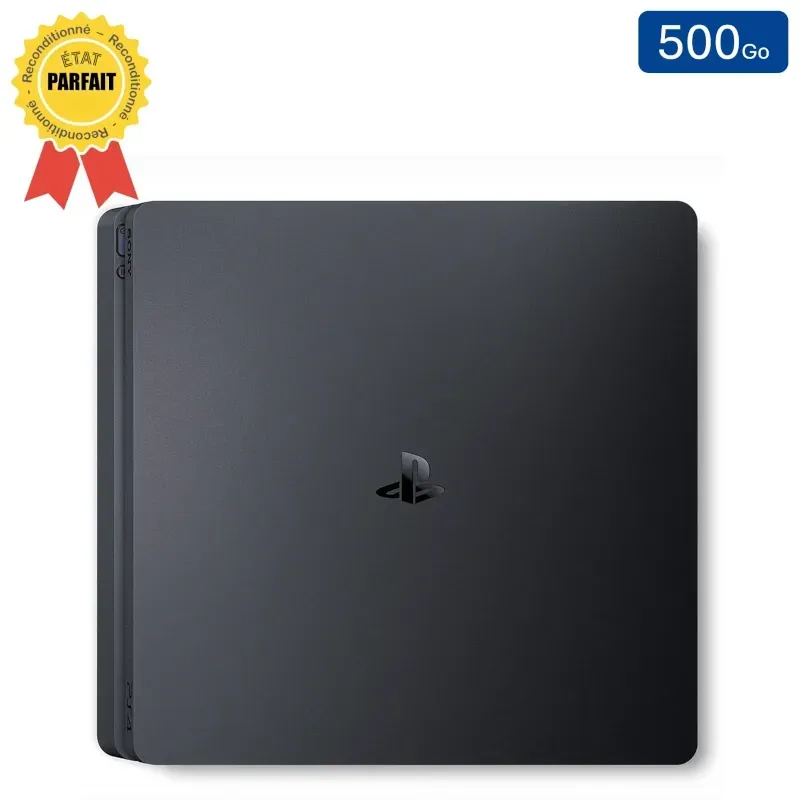 Playstation 4 SLIM Zwart 500 GB zonder controller (Gereviseerd: Perfecte staat)